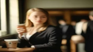 أشخاص بملابس عمل غير رسمية يتحدثون في فعالية تواصل مهني تحت إضاءة دافئة